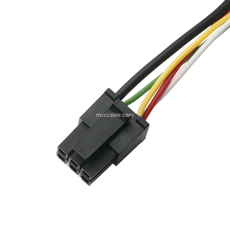 CABLE LVDS HSG 43025-0600 Picth 3.0 mm MX à HSG 43025-0200 et RV1.25-4 connecteur OEM / ODM longueur du câble Personnaliser