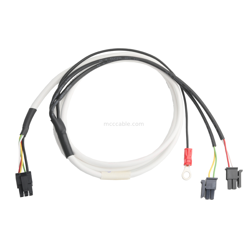 CABLE LVDS HSG 43025-0600 Picth 3.0 mm MX à HSG 43025-0200 et RV1.25-4 connecteur OEM / ODM longueur du câble Personnaliser