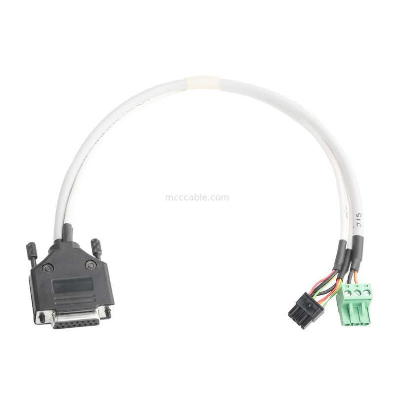 Adaptateur de câble LVDS DB-15P FEMME à HSG 43025-0800 8P et 691352710003 3P Terminal mâle vert