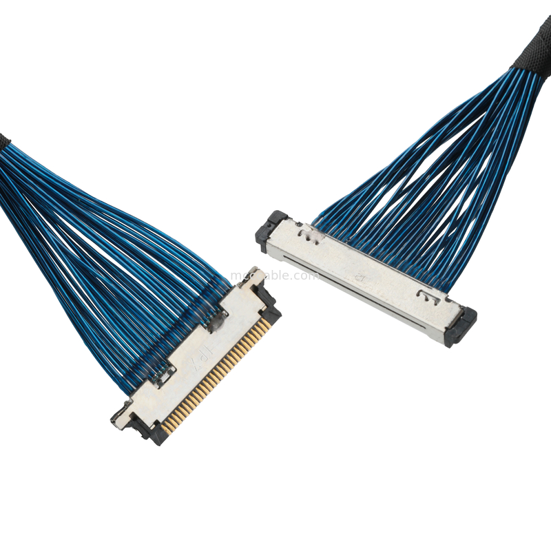 Cable coaxiale micro 20380 -R30T-06 à 20345-30T-32R connecteur de câble coaxiale à pente de 0,4 mm ROHS