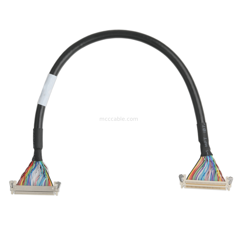CABLE LCD JAE FI-X30HL Connecteur de câble de carte mère à écran d'affichage UL20276 AWG30 avec tresse et étiquette UL