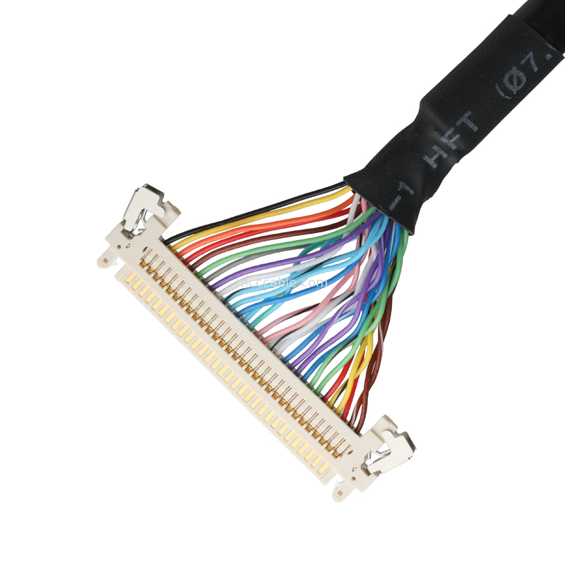 CABLE LCD JAE FI-X30HL Connecteur de câble de carte mère à écran d'affichage UL20276 AWG30 avec tresse et étiquette UL