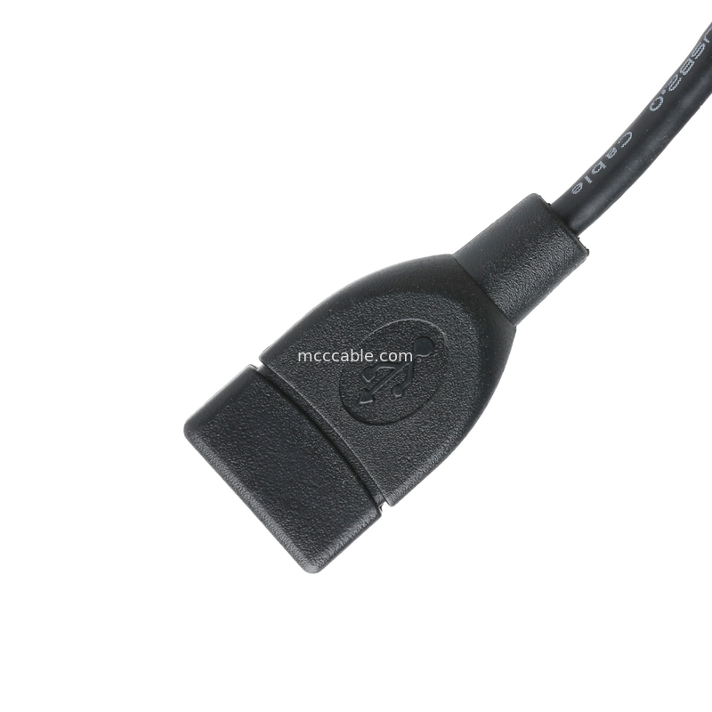 Ensemble de câbles USB pour le réceptacle IC7 USB-A 2.0 à Molex 51021-0400 RM 1.25mm 4Pin Adaptateur d'extension externe