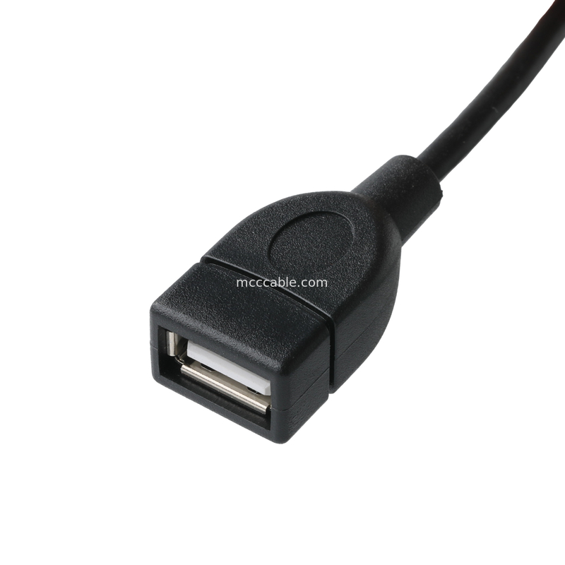 Ensemble de câbles USB pour le réceptacle IC7 USB-A 2.0 à Molex 51021-0400 RM 1.25mm 4Pin Adaptateur d'extension externe