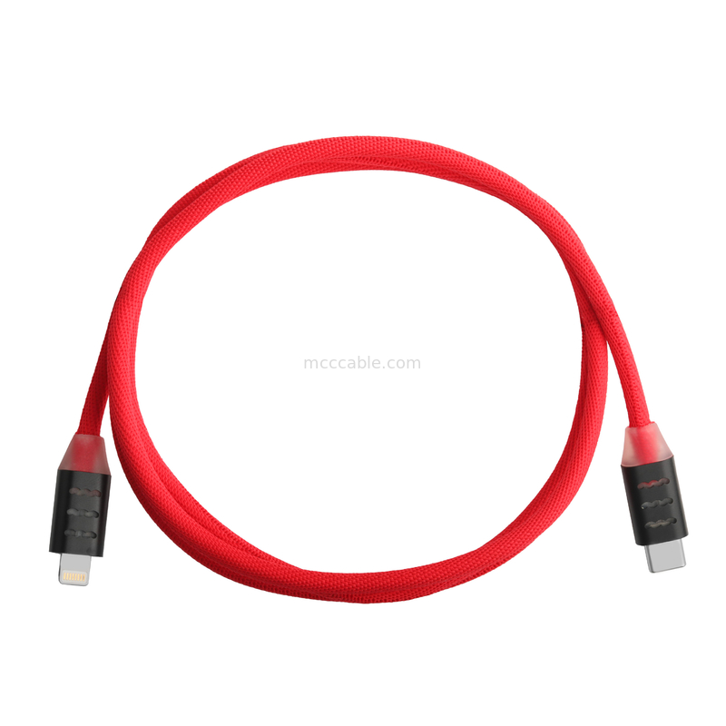 Cable USB C à la foudre pour la recharge rapide des téléphones Samsung et Apple OEM / ODM