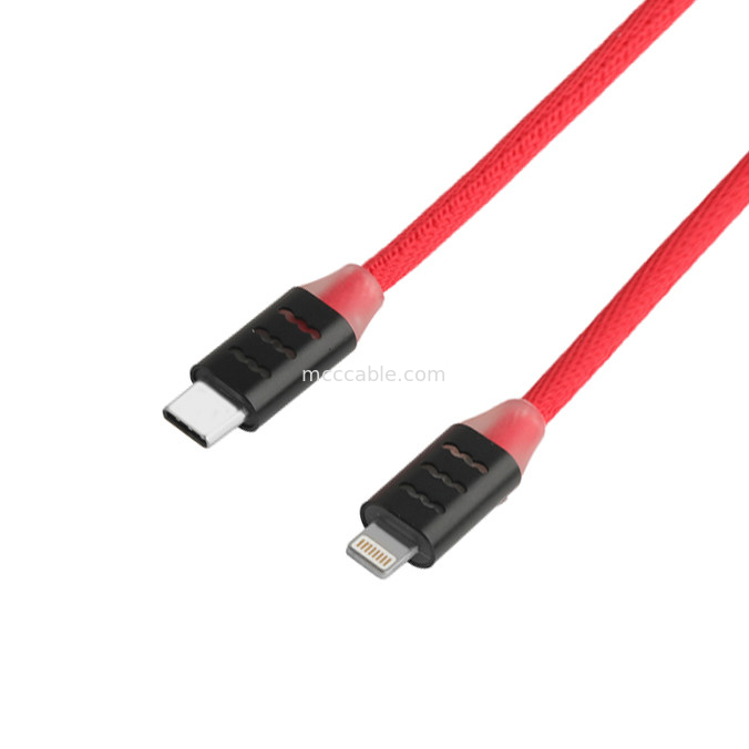 Cable USB C à la foudre pour la recharge rapide des téléphones Samsung et Apple OEM / ODM