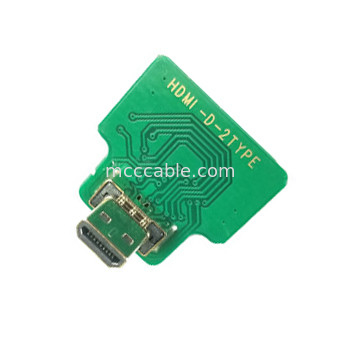 Micro HDMI tête droite 20454-220-02 20455 20453 Micro HDMI-D-2 à  OEM / ODM