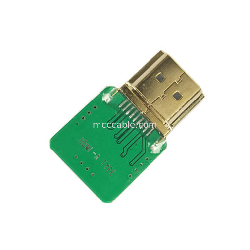 Adaptateur de connecteur 20525-020E-02 pour le type de câble HDMI Adaptateur de câble HDMI Tête droite HDMI-A pas de 0,4 mm