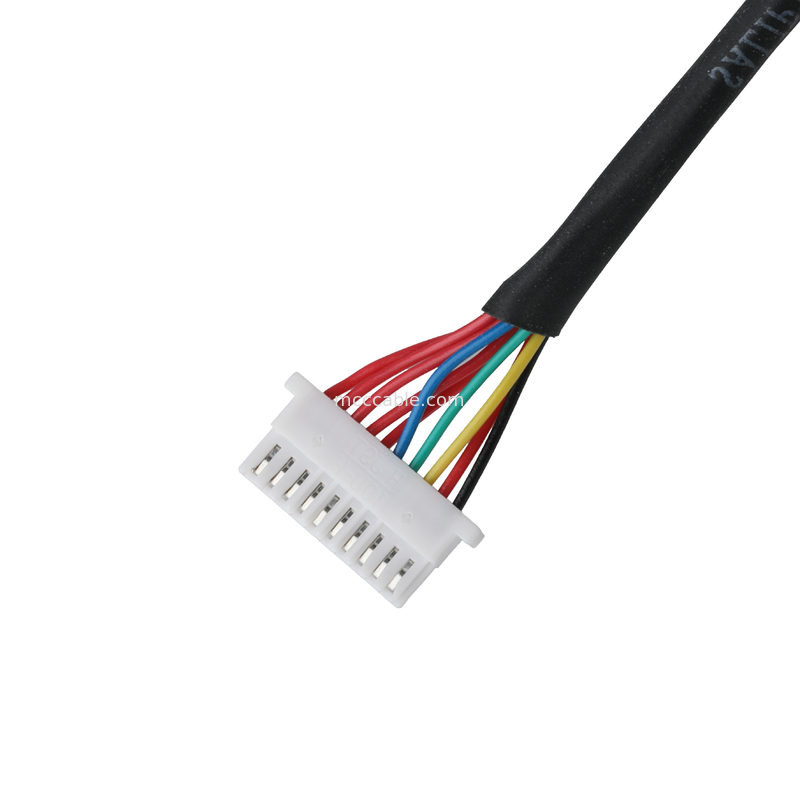 Cable à lvds 10P JST SHLP-10V-S-B à harnais semi-dépouillés assemblages de câbles coaxial personnalisés Harnais de fil automobile