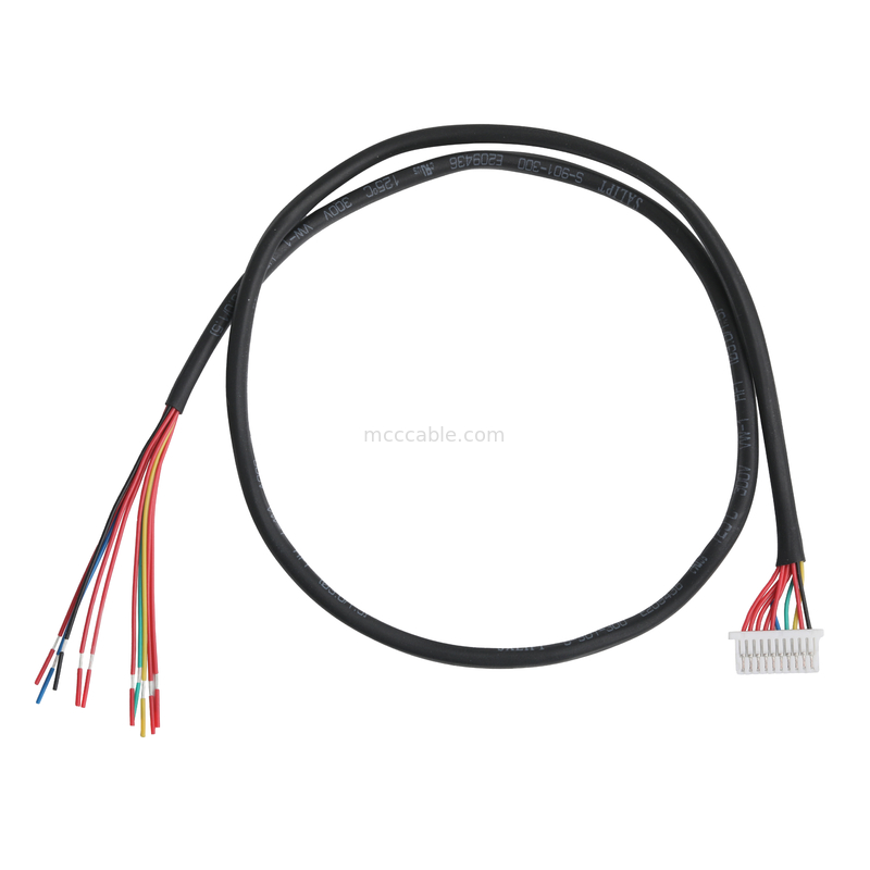 Cable à lvds 10P JST SHLP-10V-S-B à harnais semi-dépouillés assemblages de câbles coaxial personnalisés Harnais de fil automobile