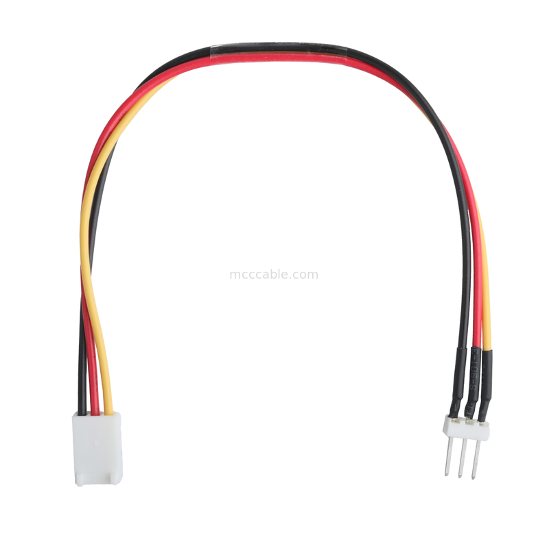 connecteur molex 22-23-2031 à 22-01-3037 3-POS Tête de ventilateur épingles mâles 2,54 mm Pitch 22AWG câble de câble