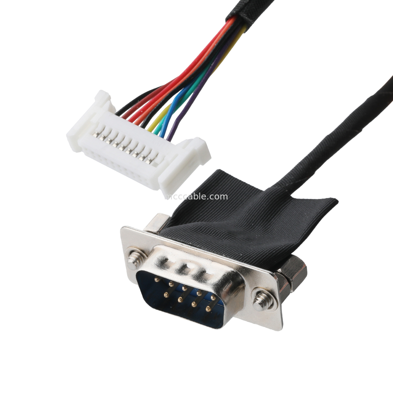 L'assemblage du câble DB-9Pin LVDS D-SUB-9P Soldeur mâle à TU1.0 20Pin TU1002HN0-20 Connecteur de fil OEM/ODM