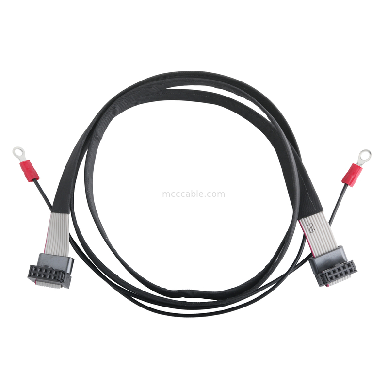 IDC FC-10P et TER M4 hauteur 1,27 mm Connecteur de câble de terre avec fil d'anneau UL2651 28AWG câble OEM / ODM
