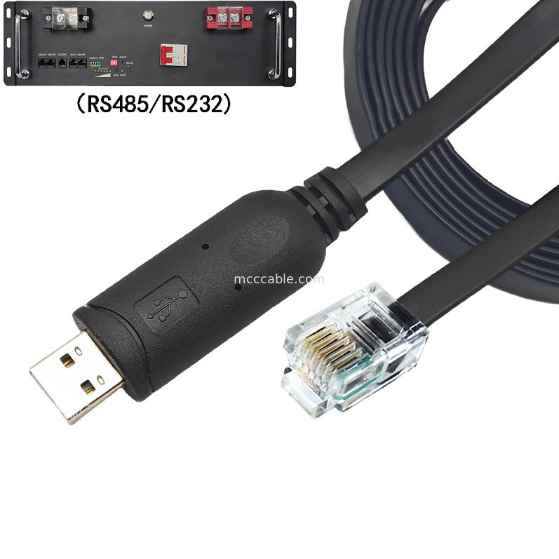 USB-A à RS232 RJ12 câble série 6P6C Compatible avec la ligne de débogage de la configuration de communication RS232