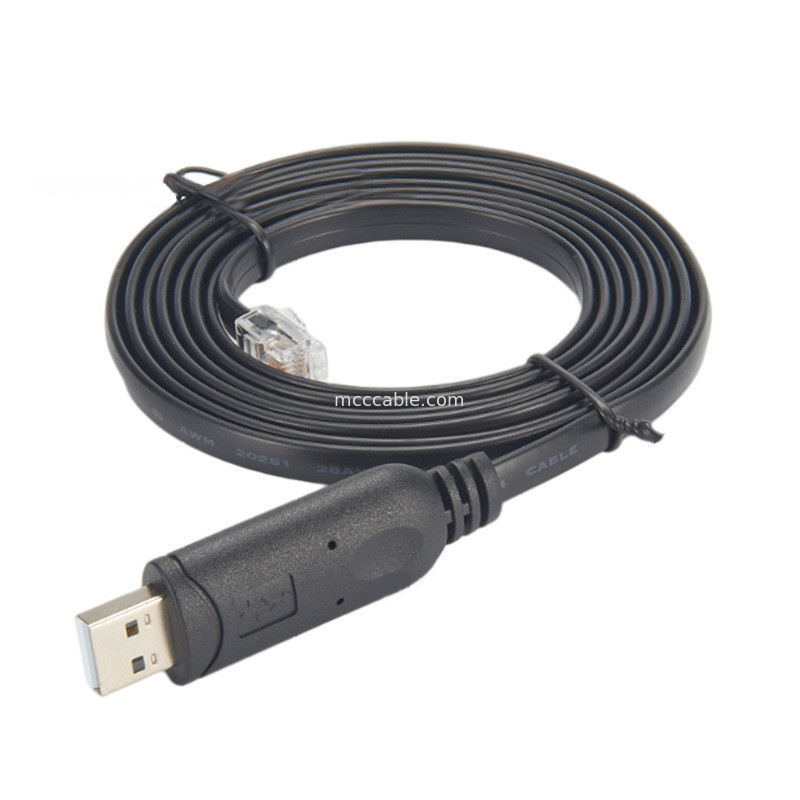 USB-A à RS232 RJ12 câble série 6P6C Compatible avec la ligne de débogage de la configuration de communication RS232