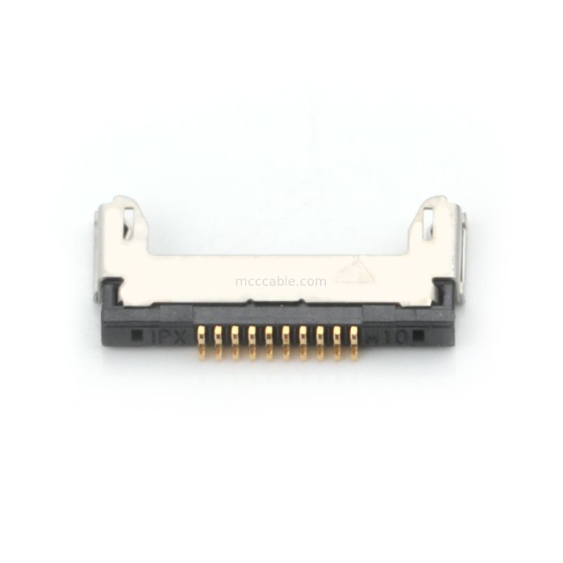 Assemblée micro 20345-010T-32R de câble coaxial de liaison de 10pin Lvds 0,4 millimètres de type de accouplement horizontal connecteur micro-coaxial de lancement