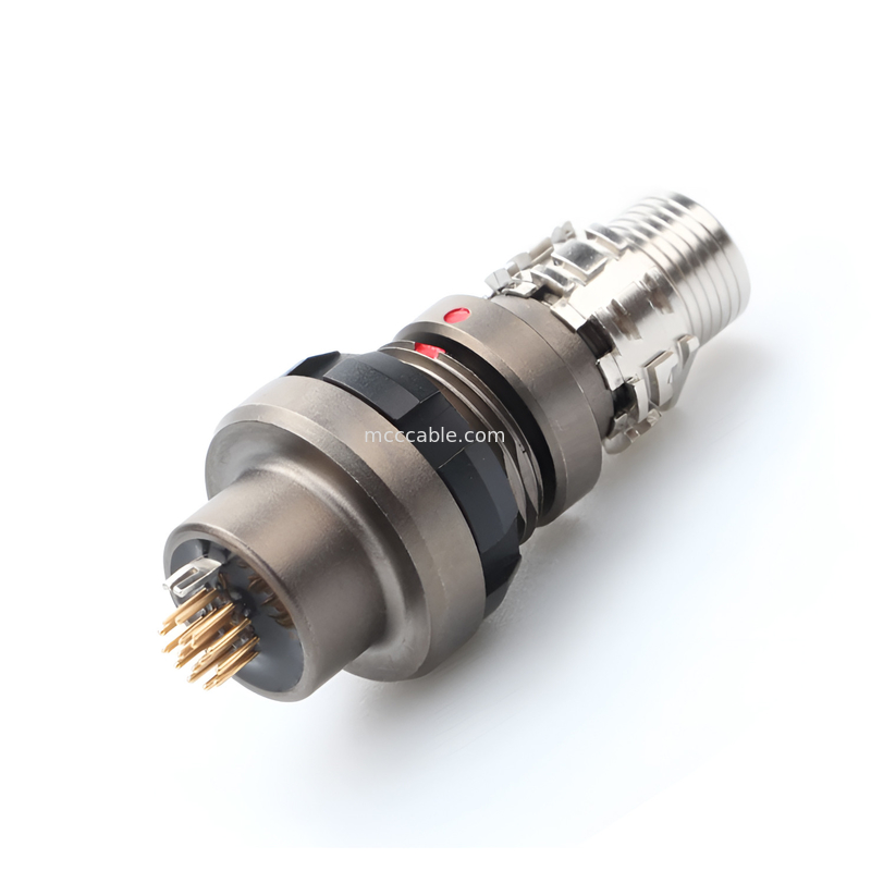 Connecteur imperméable à l'eau militaire de qualité industrielle de la série R 16P, mâle et femelle, niveau de protection atteint IP6K8