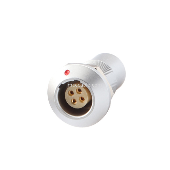 Connecteur circulaire étanche à l'eau série B Z7 4P Femme Socket étanche à l'eau scellée sous vide, écrous de prise fixe IP68 fixe