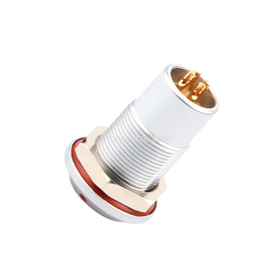 Connecteur circulaire étanche à l'eau série B Z7 4P Femme Socket étanche à l'eau scellée sous vide, écrous de prise fixe IP68 fixe