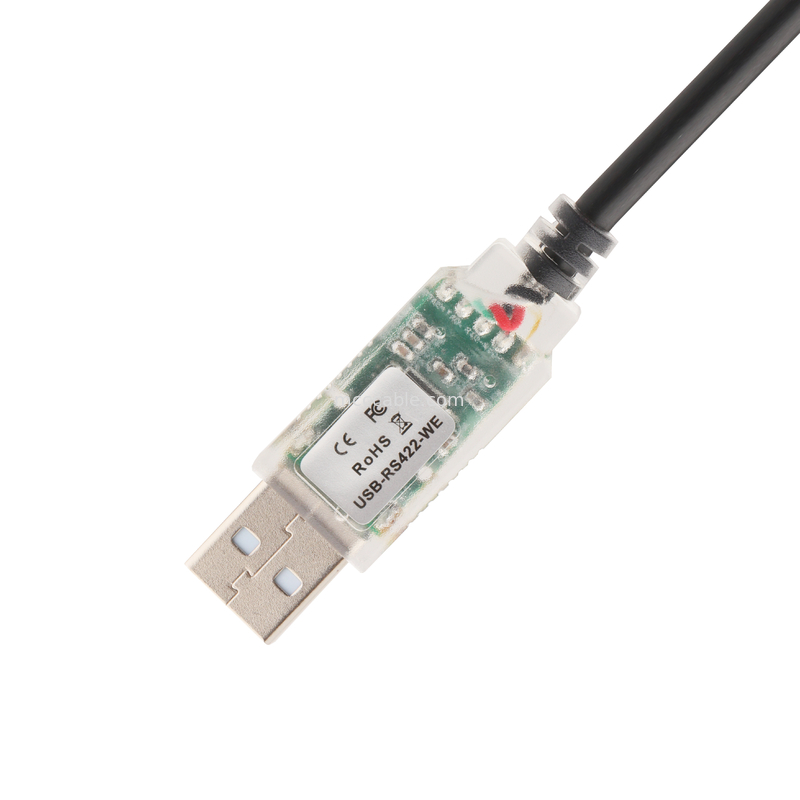 Adaptateurs de câbles personnalisés industriels USB-A RJ422 à port de réseau RS232 câble de débogage d'ingénierie réseau