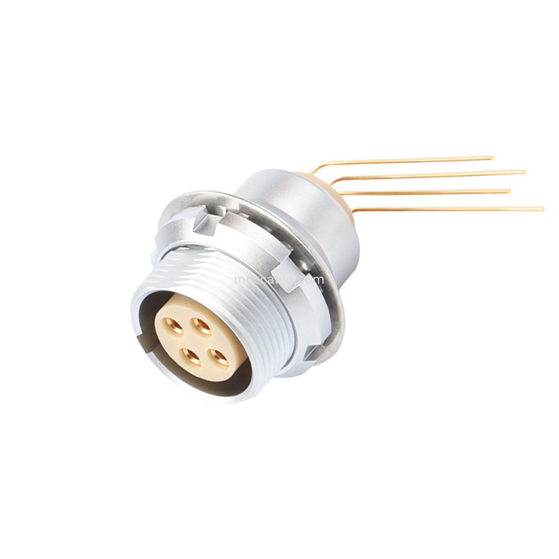 Connecteur industriel circulaire imperméable à l'eau Z3 carte de circuit imprimé à prise fixe externe à 90°