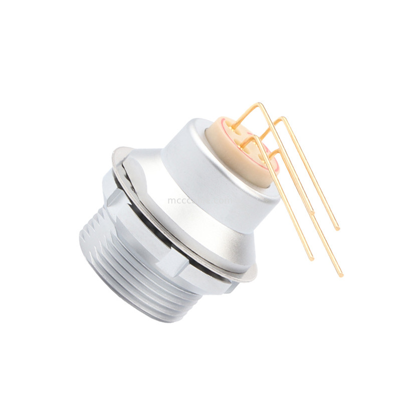 Connecteur industriel circulaire imperméable à l'eau Z3 carte de circuit imprimé à prise fixe externe à 90°