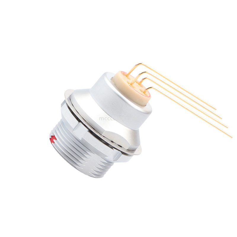Connecteur industriel circulaire imperméable à l'eau Z3 carte de circuit imprimé à prise fixe externe à 90°