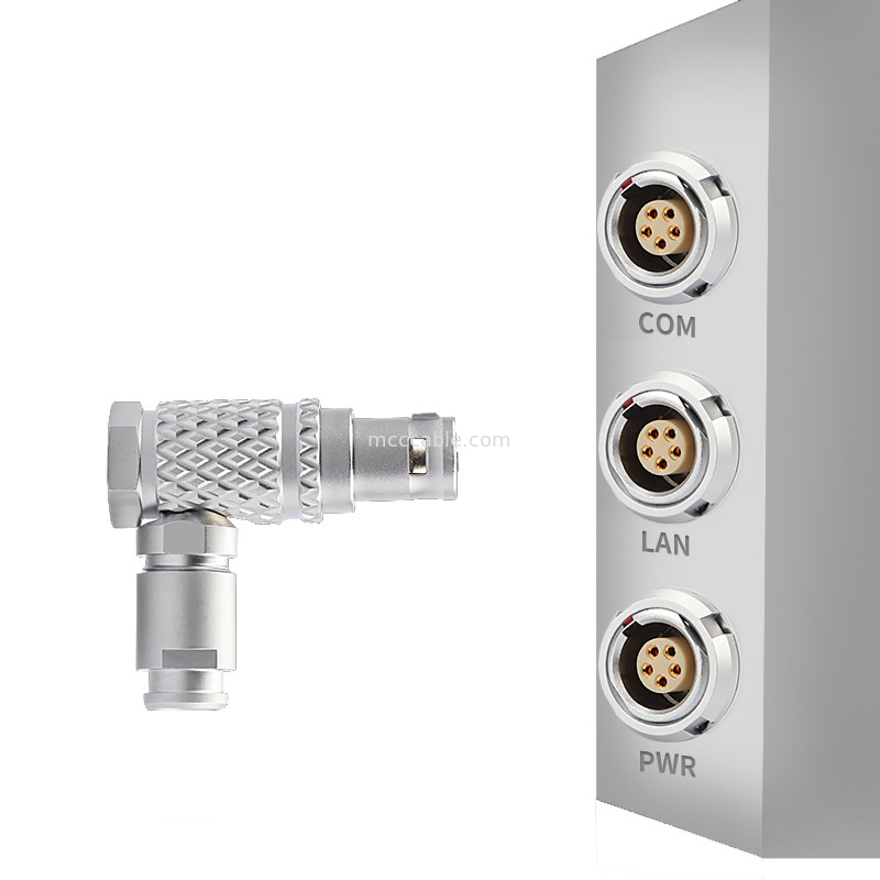Connecteur de commande industriel de série B T3 5Pin 90° angle droit Connecteur circulaire