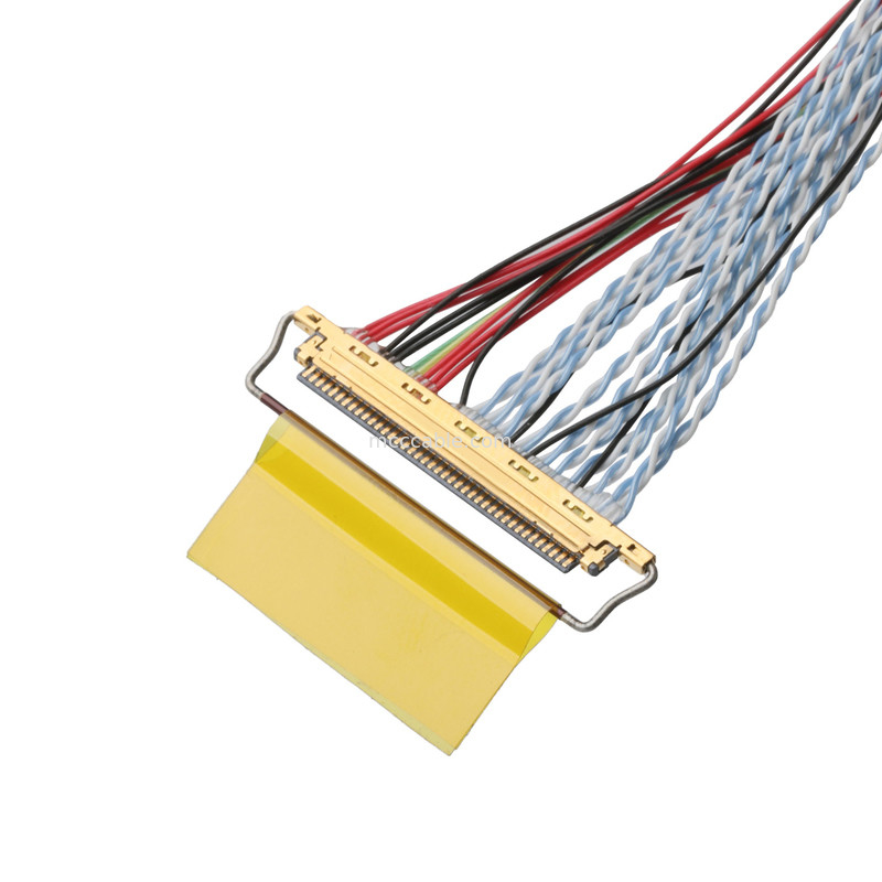 Assemblage de câbles LVDS D-SUB mâle à molex 51021-0400 et 20453-240T-01 connecteur de fil OEM / ODM