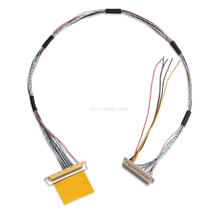 1.25mm 0.5mm Lvds câble coaxial Df13 30ds 1.25 à 20453-240T-03 0,5 mm de hauteur