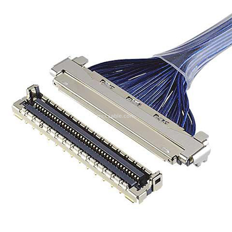 Coutume lancement  20788 de 0,4 millimètres 20679 connecteur coaxial micro Emi Shield Lvds Cable de 30pin 40pin 50pin 60pin