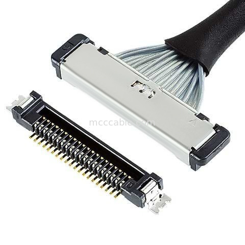 Câble micro de connecteur mâle des lvds 20 de cable connecteur coaxial de prise de récipient de SS 20380-R20T-06