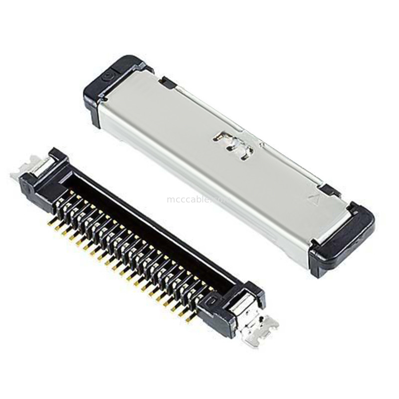 Câble micro de connecteur mâle des lvds 20 de cable connecteur coaxial de prise de récipient de SS 20380-R20T-06