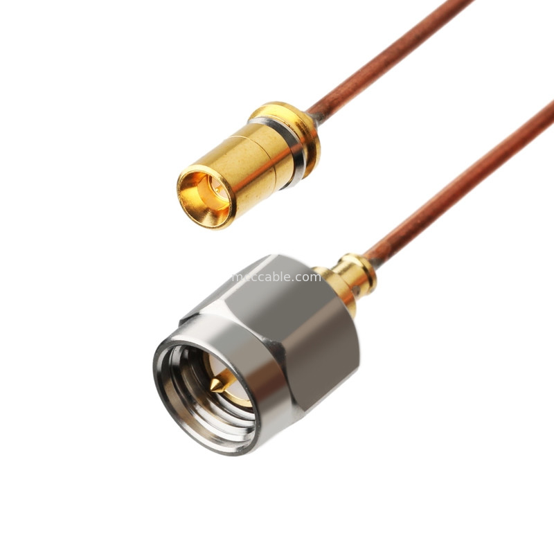 Le câble coaxial semi-rigide de Rohs Vita 67 Smpm à prise droite vers Sma Male à prise droite Sro47