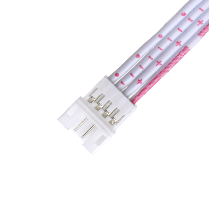Connecteur LHE à ruban flexible plat de 4 broches mâle à femelle pour projets audio d'ingénierie électronique