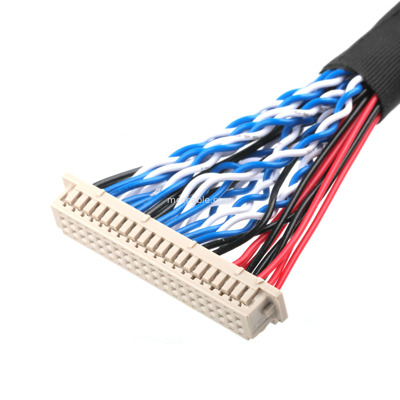 Le câble LVDS DF13-4008-1.250 10 à FI-X30HL et le connecteur coaxial de câble KW30-8P-10 800