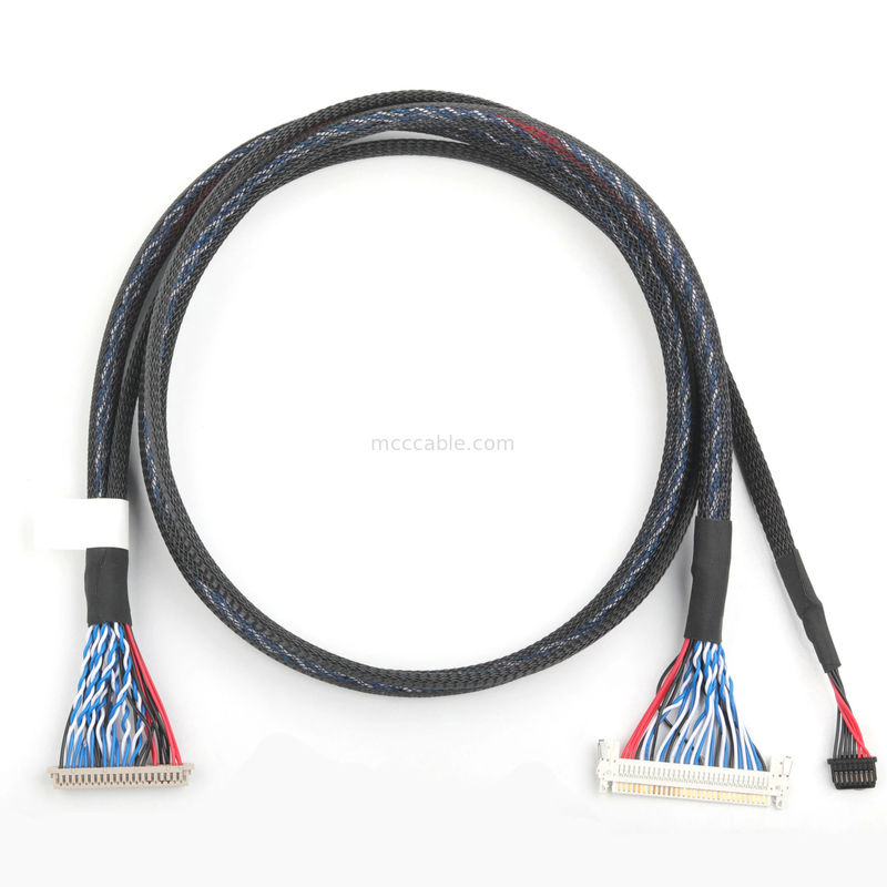 Le câble LVDS DF13-4008-1.250 10 à FI-X30HL et le connecteur coaxial de câble KW30-8P-10 800