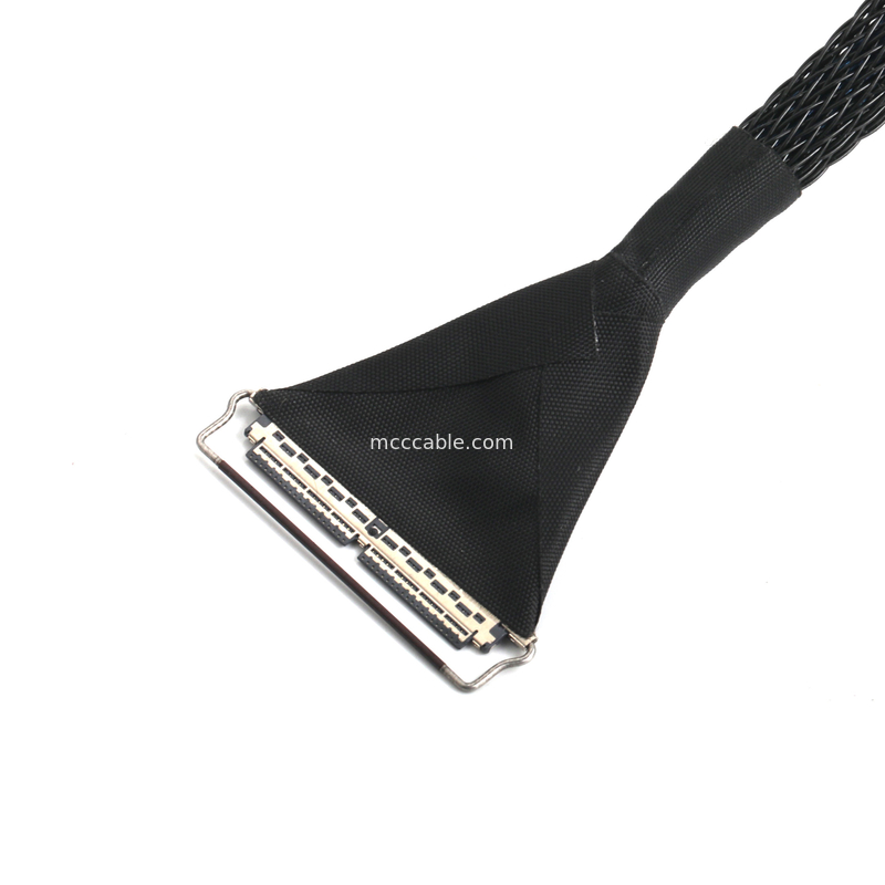 Câble micro-coaxial 40 broches, pas de 0,4 mm, double blindage pour EDP/LVDS