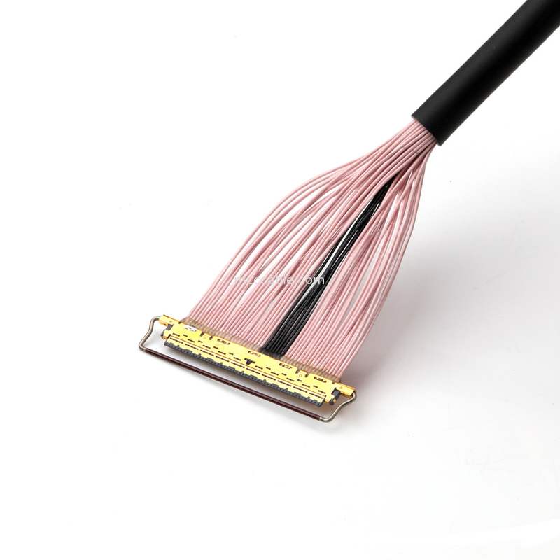 Cable micro-coaxial à 50 broches, de 0,4 mm de hauteur, protégé, pour la transmission de données à grande vitesse
