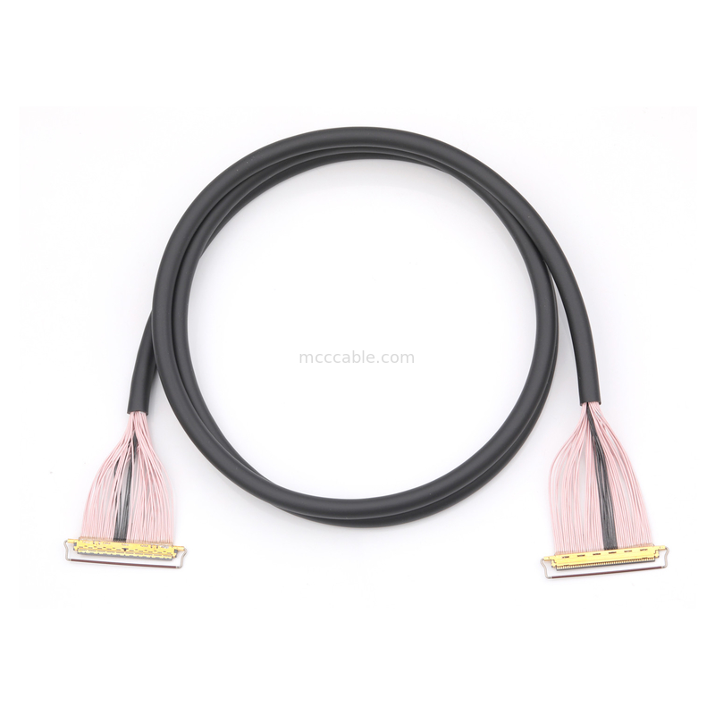 Cable micro-coaxial à 50 broches, de 0,4 mm de hauteur, protégé, pour la transmission de données à grande vitesse