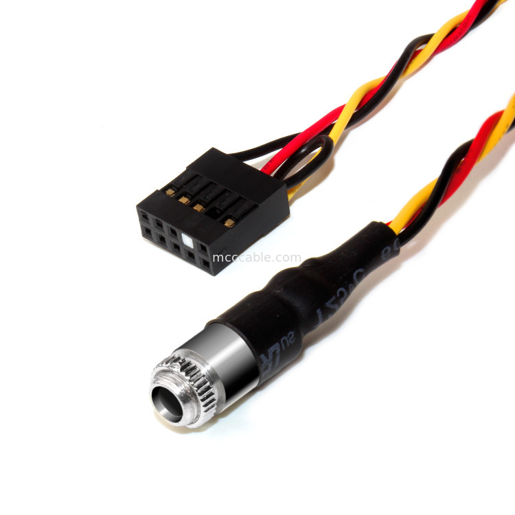 BÂTI JACK AUDIO de PANNEAU de l'EN-TÊTE 3.5MM de Molex 22-55-2101 de LANCEMENT de 10POS 2.54MM