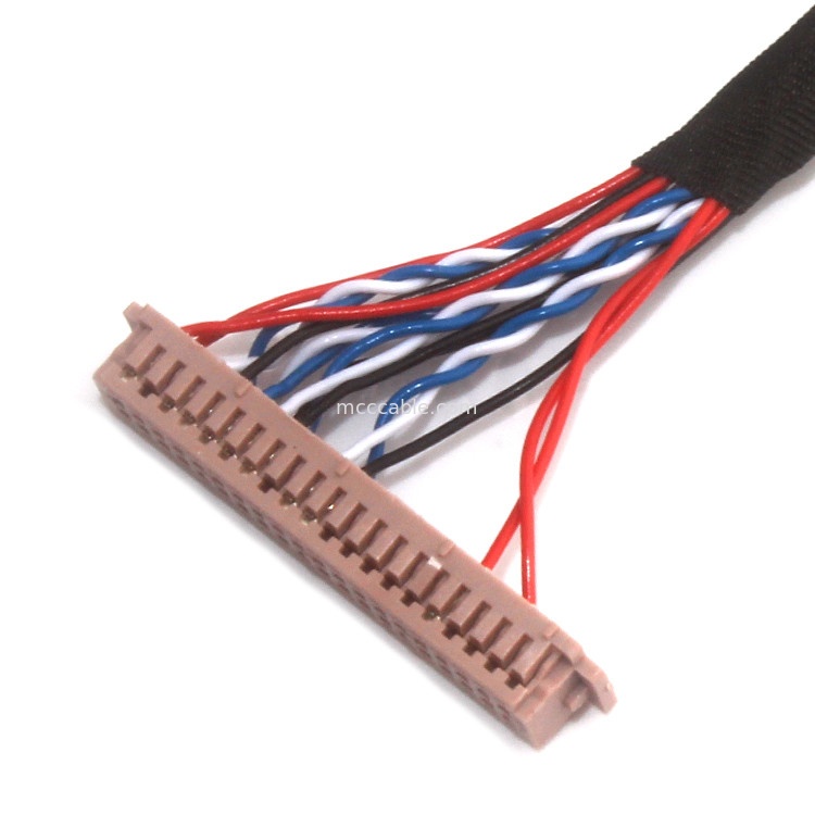 Les câbles équipés coaxiaux micro d'UL, HEURES Lvds de JAE câblent 30 Pin Fi X30 à Df13 30ds 1.25c