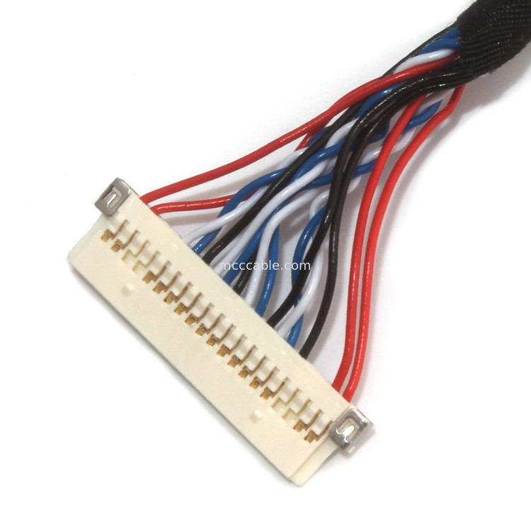 Les câbles équipés coaxiaux micro d'UL, HEURES Lvds de JAE câblent 30 Pin Fi X30 à Df13 30ds 1.25c