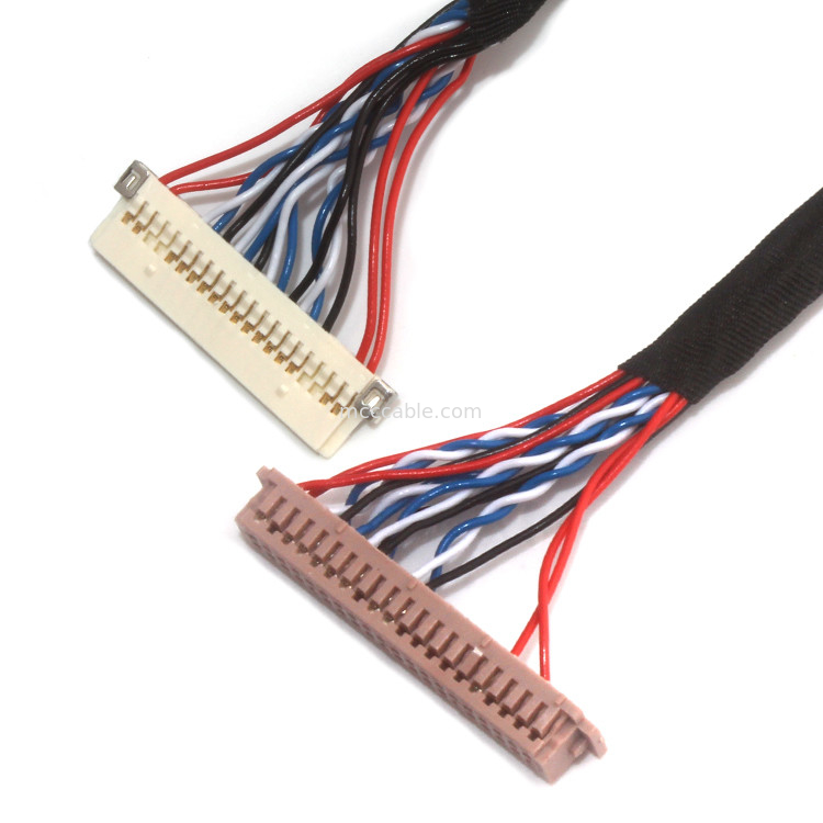 Les câbles équipés coaxiaux micro d'UL, HEURES Lvds de JAE câblent 30 Pin Fi X30 à Df13 30ds 1.25c
