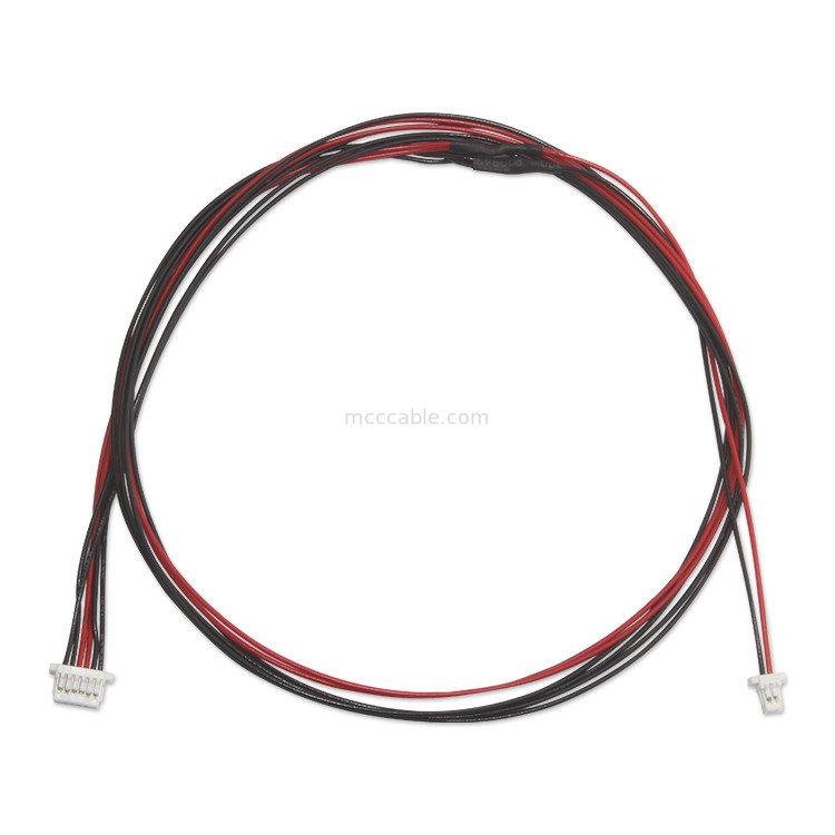 L'expédition de câble de Jst et la manipulation de 1,0 à 6Pin SH1.0 CÂBLENT le connecteur de 500MM Jst au harnais fait sur commande de fil bidon par 3mm