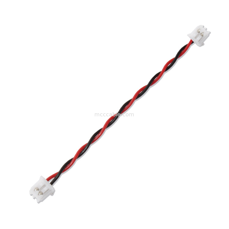 Câbles équipés rouges de harnais de fil de noir du harnais UL1007 de fil de connecteur de JST pH 2,0