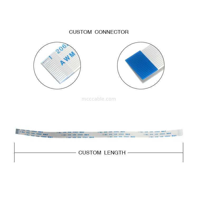 16 lancement du câble AWM 0,5 de la borne 20628 FFC FPC pour le connecteur d'affichage de lvds de connexion de carte PCB