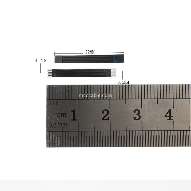 4 câble de Pin FFC FPC, câble plat d'OEM FFC pour le connecteur d'affichage de lvds d'imprimante