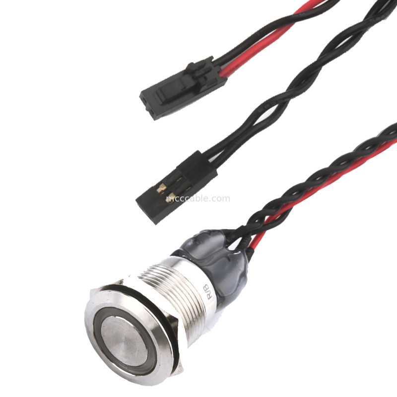 Câble mené bleu rouge de commutateur électrique D4 de Bulgin Mpi002 28 pour Rl à Molex 50579402