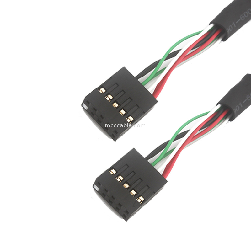 double Bb de harnais de fil d'Usb de 2.54mm au câble de la position MOLEX 22552101 de l'ordinateur monocarte 10